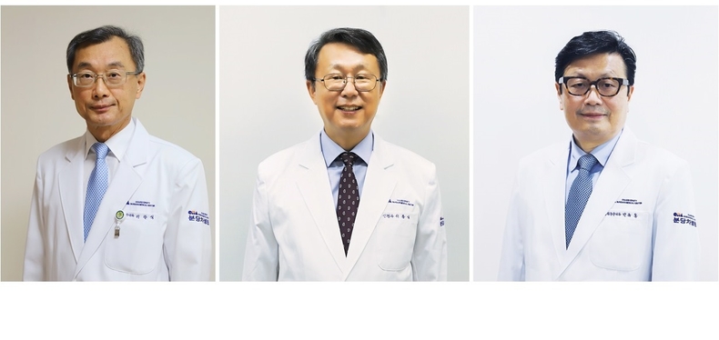(사진 왼쪽부터) 소화기내과 이관식, 신경과 이종식, 혈액종양내과 민유홍 교수 ⓒ타임즈