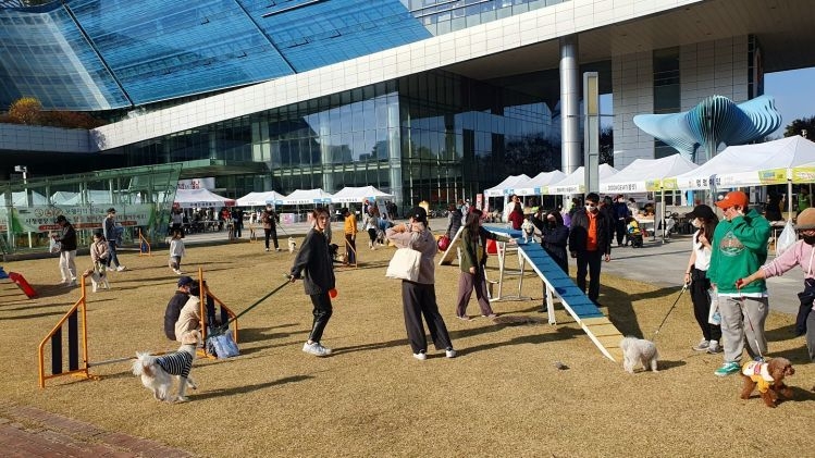 성남시는 19일 오전 11시~오후 4시까지 시청 광장에서 2022년 반려동물 페스티벌을 개최했다.(2) ⓒ타임즈