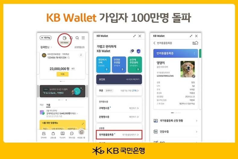 (보도사진) KB국민은행, KB Wallet 가입자 100만명 돌파 ⓒ타임즈