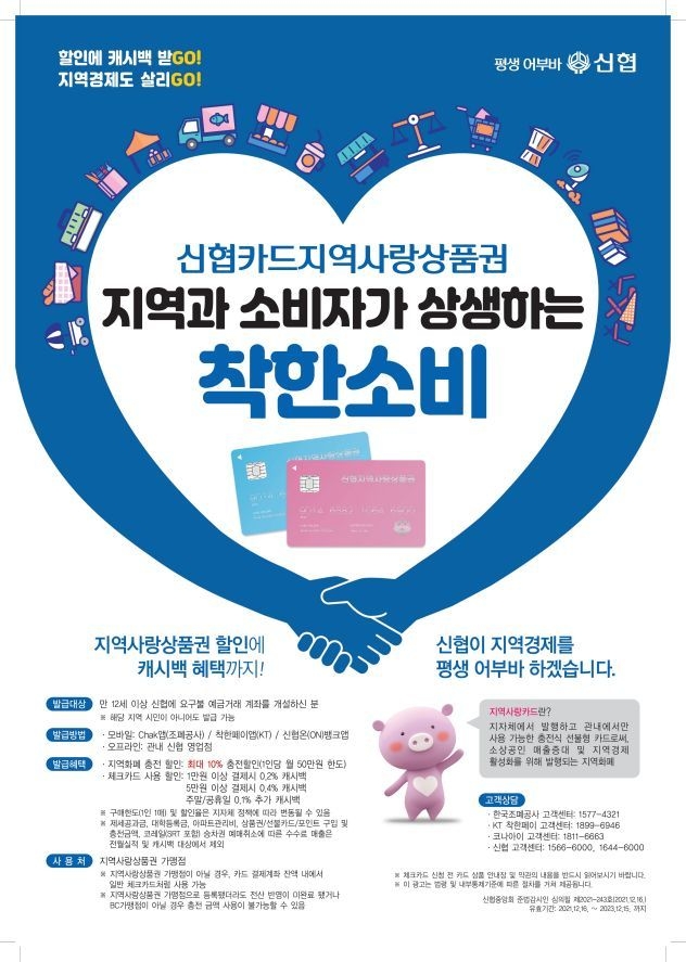 사진 2. 신협 카드형 지역사랑상품권 포스터