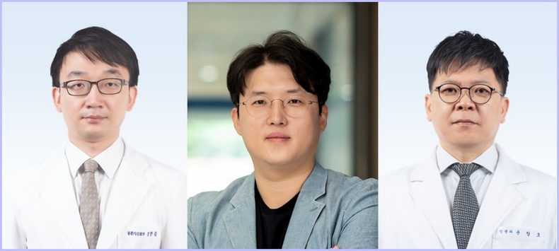 분당서울대병원 신경외과 정한길, 김택균, 신경과 윤창호 교수 ⓒ타임즈