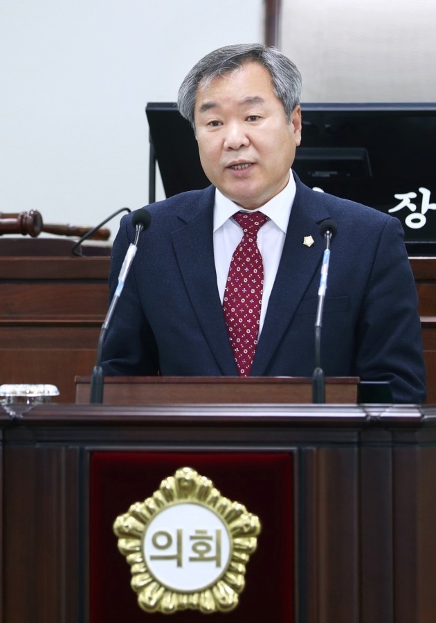 5분 자유발언을 진행중인 김행주 의원 ⓒ타임즈