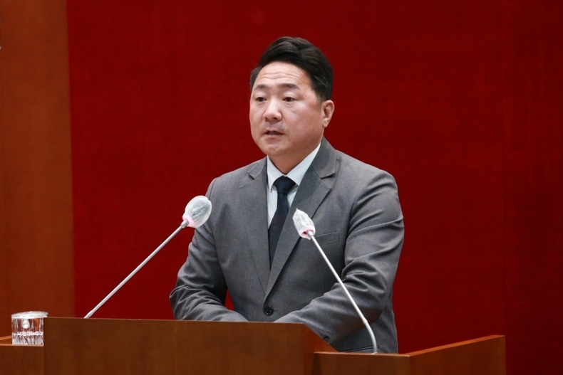교섭단체대표연설(정용한 대표) ⓒ타임즈