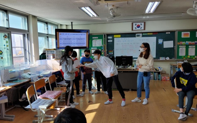 경기 교과연계 연극 수업 모습 ⓒ타임즈