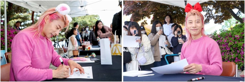 8. 2023고양국제꽃박람회에서 열린 김아랑, 곽윤기 팬사인회 ▲9. 2023고양국제꽃박람회에서 열린 김아랑, 곽윤기 팬사인회 ⓒ타임즈