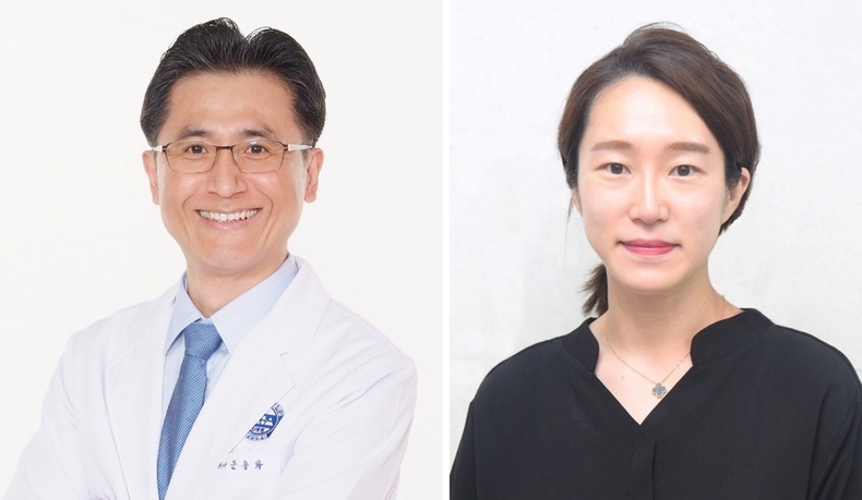* 첨부. 분당 차병원 혈액종양내과 문용화 교수, 강민실 박사 사진. <br>
(왼쪽부터)분당 차병원 혈액종양내과 문용화 교수, 강민실 박사