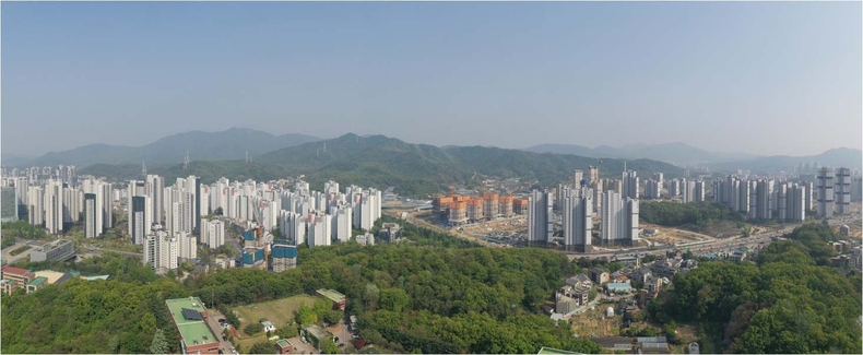 과천_원도심(좌) 및 지정타 개발 사업(우) 진행 모습 ⓒ타임즈