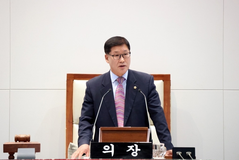 박광순의장 개회사 ⓒ타임즈