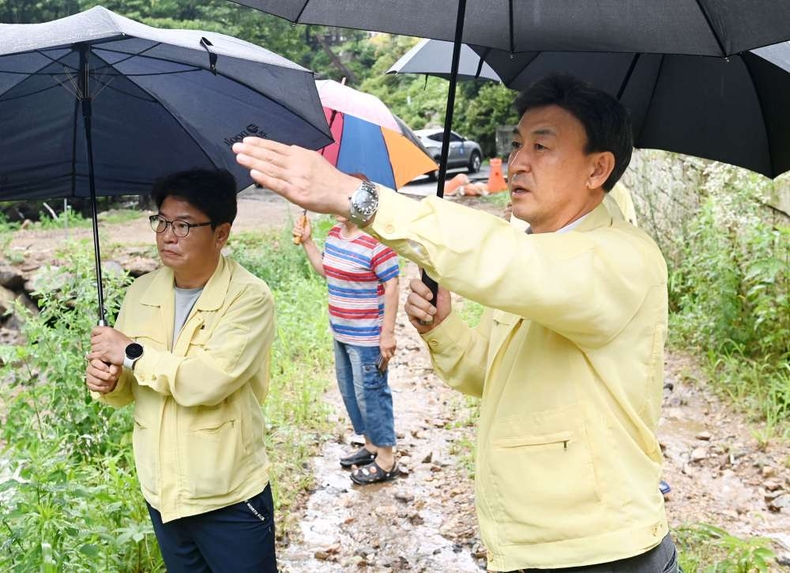 (포토뉴스)방세환 광주시장 집중호우에 따른 현장 점검 ⓒ타임즈