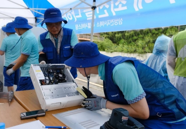 삼성전자 서비스 수해복구 특별서비스3 ⓒ타임즈