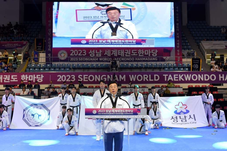 신상진 성남시장, “세계 태권도 가족 여러분의 화합과 교류의 장이 되길”(2) ⓒ타임즈