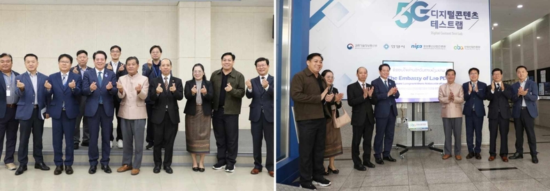 단체사진 ▲주한 라오스 대사 안양산업진흥원 방문 ⓒ타임즈