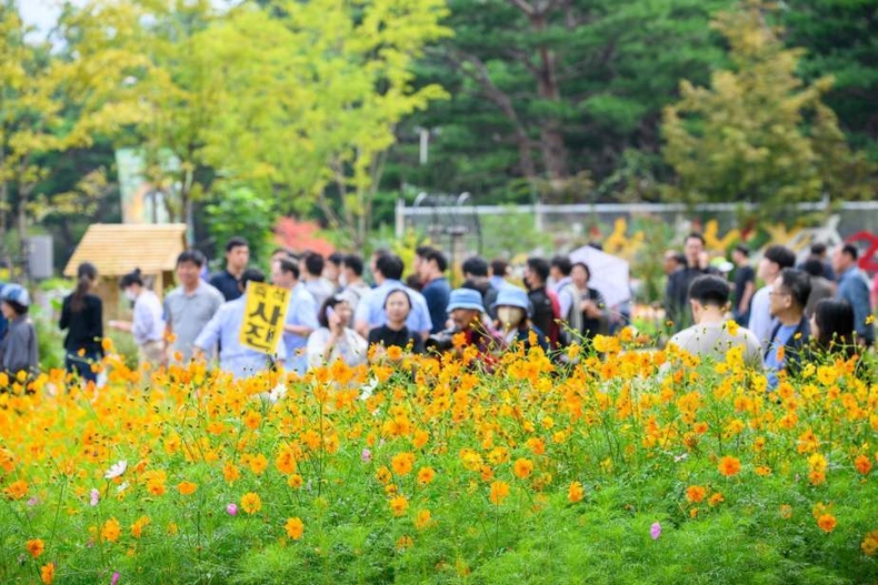 (포토뉴스) 일산호수공원에서 2023고양가을꽃축제를 관람 중인 방문객들(1) 타임즈