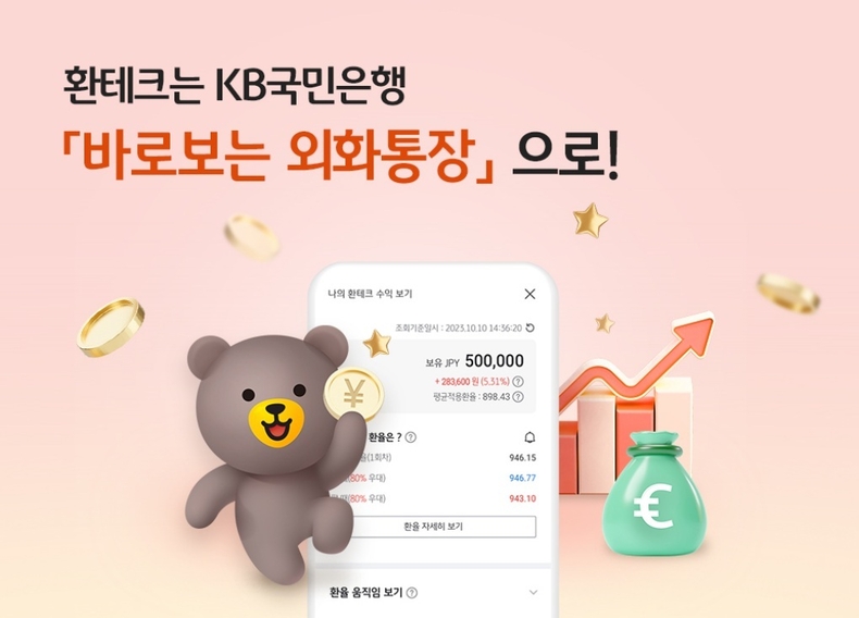 (보도사진) KB국민은행, ‘바로보는 외화통장’ 가입통화 엔화·유로화 확대 ⓒ타임즈