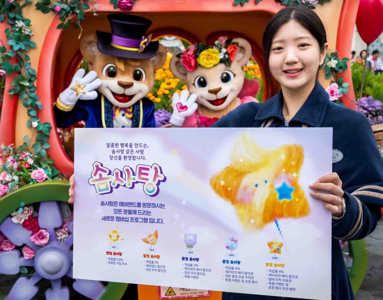 에버랜드 통합 멤버십 솜사탕 첫 출시 (1) ⓒ타임즈