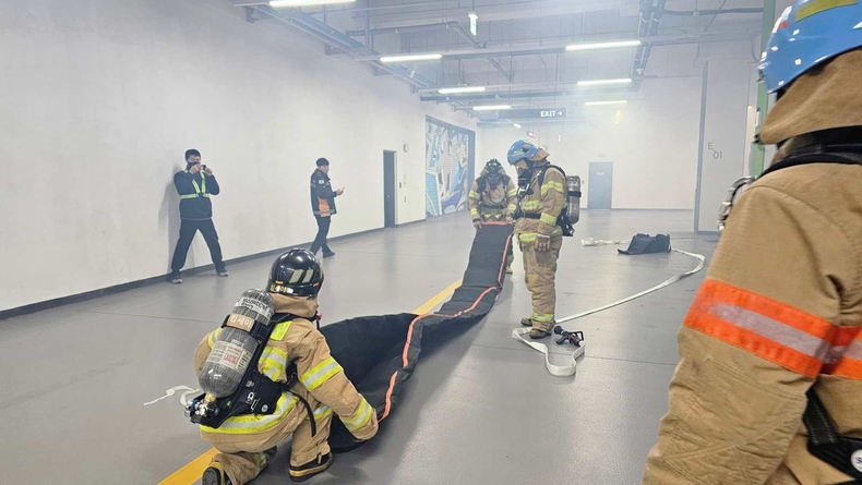 (언론보도사진) 성남소방서, 전기차 화재 대비 불시훈련 실시 ⓒ타임즈
