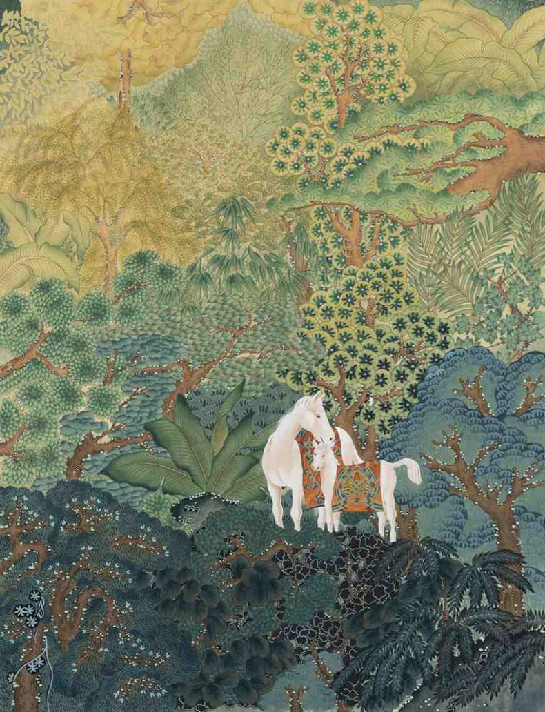 (단신4)(사진)박은주 작가-지켜줄게, 86x65, 순지에 분채 ⓒ타임즈