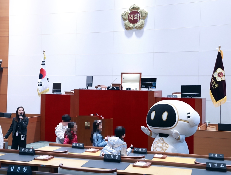 겨울방학 의회체험 본회의장 ⓒ타임즈