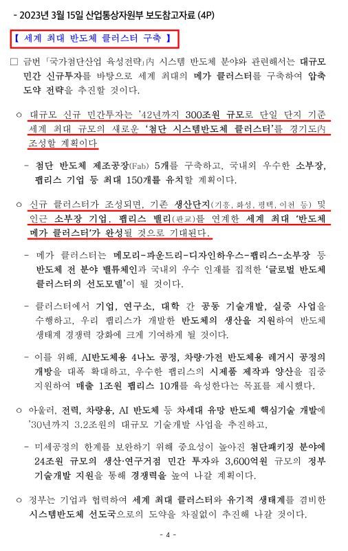 6. 2023년 3월 15일 산업통상자원부 보도참고자료(4P) ⓒ타임즈