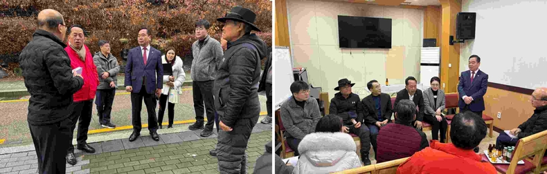 송파구의회 이하식 의원(거여1동, 마천1·2동)이 널문공원 일대를 방문해 화장실 설치를 위한 주민 의견 청취 및 현장 실태조사 사진 ⓒ타임즈