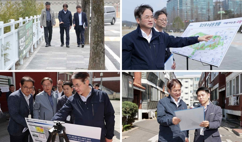 이동환 시장, 핵심공약 현장 행보 마무리 6. 지축동 보행환경개선 현장 ▲이동환 시장, 핵심공약 현장 행보 마무리 7. 일산호수공원 현장<br>
▲ 이동환 시장, 핵심공약 현장 행보 마무리 8. 행신동 노후빌라 밀집지역 ▲이동환 시장, 핵심공약 현장 행보 마무리 9.능곡동 노후빌라 밀집지역 ⓒ타임즈