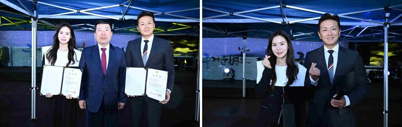 구리시, 2024 구리 유채꽃 축제 개막식과 함께 시 홍보대사로 ‘배우 진태현, 박시은 부부’ 위촉(2)(3) ⓒ타임즈