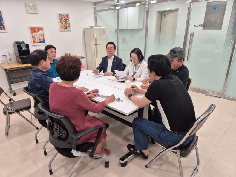 7월 4일 방이시장 상인들과 제1차 간담회(2) ⓒ타임즈