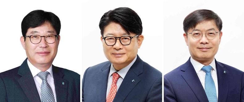김학필 부행장 ▲백상현 부행장 ▲정성진 부행장 ⓒ타임즈