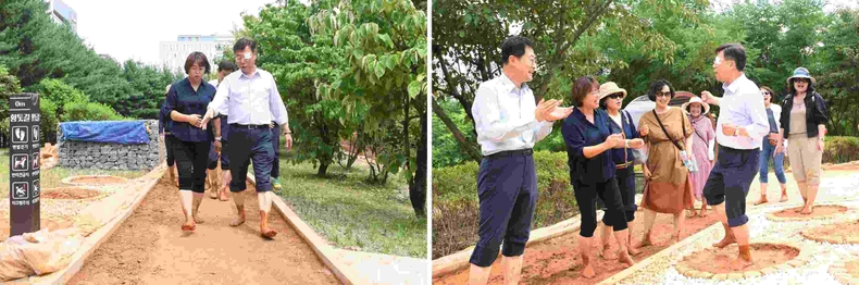 신상진 성남시장, 맨발 황톳길에서 힐링하고 건강한 일상을 보내시길 (4) ▲신상진 성남시장, 맨발 황톳길에서 힐링하고 건강한 일상을 보내시길 (5)