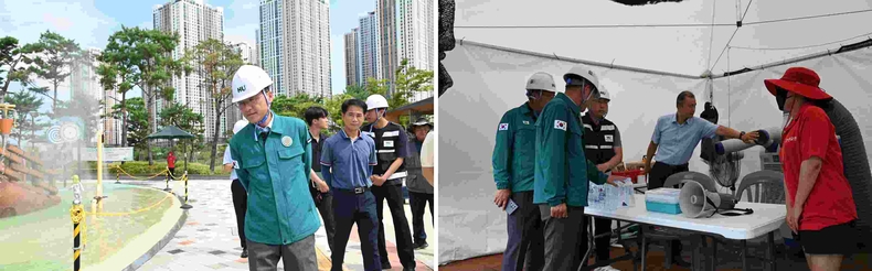 사진자료 : 화성도시공사 경영진들이 직접 물놀이장 특별 합동점검을 실시하고 있다. (화성도시공사 제공)(2) ⓒ타임즈