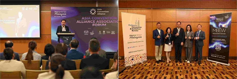 (사진1) ACAAF 포럼 전경 및 개회사 ▲(사진2) ACCAF 참석자들이 단체사진을 촬영하고 있다 ⓒ타임즈