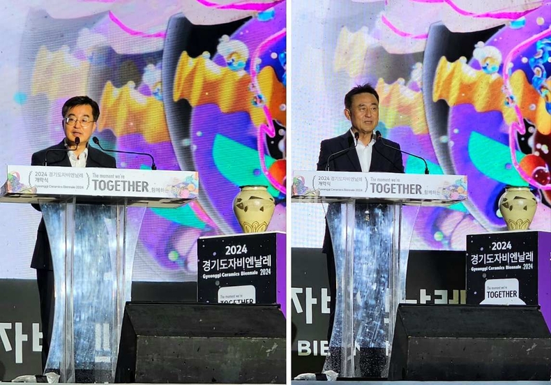 김동연 경기도지사(2) ▲ 이충우 여주시장(3) ⓒ타임즈