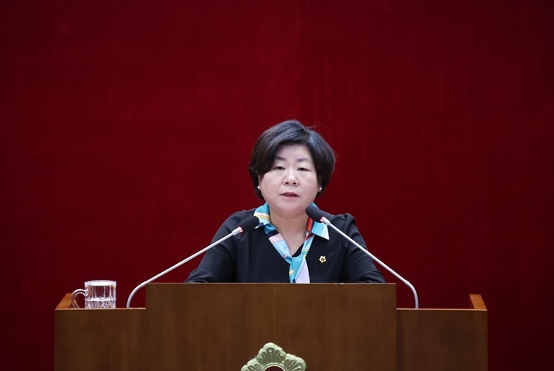 5분 발언 사진(박경희) ⓒ타임즈 
