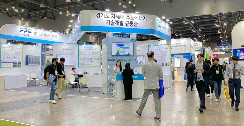 지난달 25일부터 27일까지 사흘간 일산 킨텍스에서 열린 ‘H2 MEET 2024’에 참가한 경기도 차세대 수소에너지 기술개발 공동관 전경 모습 ⓒ타임즈