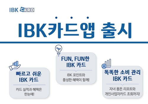‘IBK 카드앱’ 출시 ⓒ타임즈 