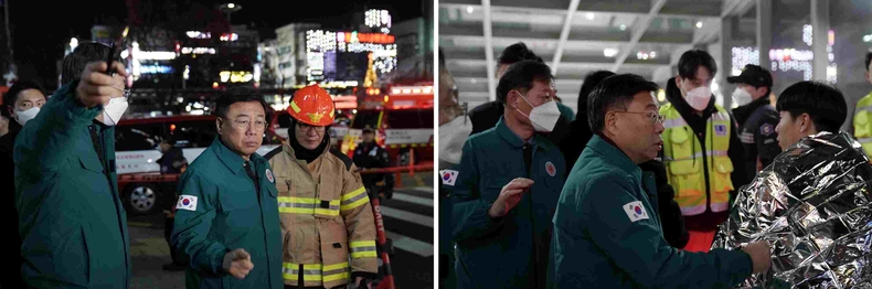 신상진 성남시장, 야탑동 복합건물 화재 현장 찾아 상황을 확인하고 있다2 ⓒ타임즈