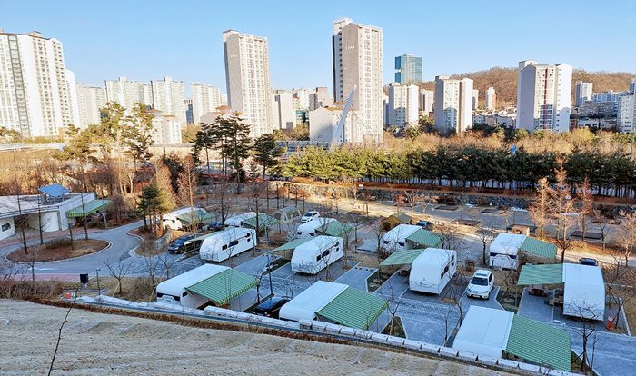 수원특례시 광교호수공원캠핑장 전경. (사진=수원도시공사 제공) ⓒ타임즈 