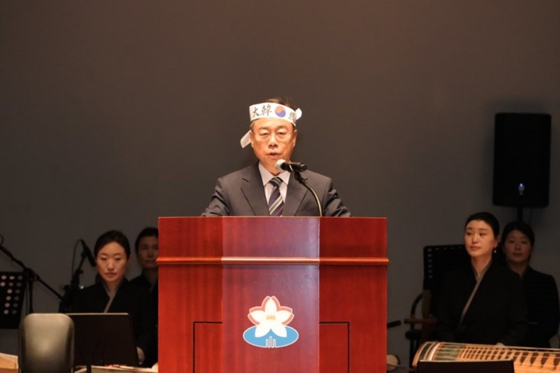 1. 신상진 성남시장이 제106주년 3.1 만세운동 기념식에서 인사말을 하고 있다(1) ⓒ타임즈