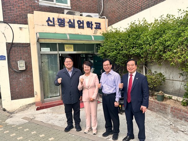 4월 21일(월) 16시 송파구 마천동에 위치한 신명실업학교를 방문하였다. ⓒ타임즈 
