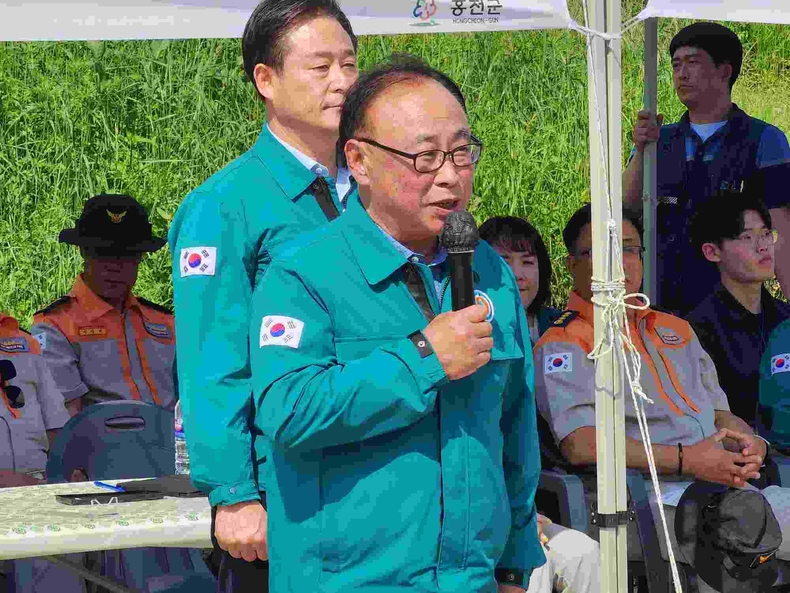 홍천군의회 박영록 의장, 2025년 홍천군 긴급구조종합훈련 참석(1) ⓒ타임즈