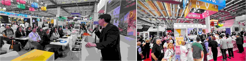 (사진2) 서울 설명회를 관심있게 경청하는 남미지역 바이어 모습 ▲(사진3) IMEX에서 인기가 높은 서울 홍보관 치맥 페스타 ⓒ타임즈