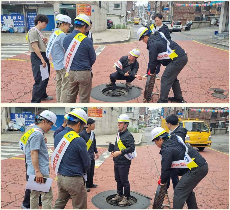 광주시와 함께 집중강우 중점관리구역 및 상습침수지역 내 하수도 시설대한 합동점검을 실시 ⓒ타임즈