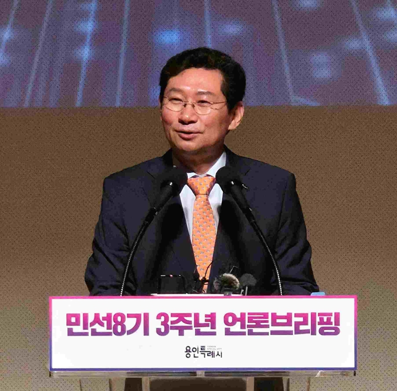 이상일 경기 용인시장이 민선 8기 출범 3주년을 맞아 6월 23일 시청 에이스홀에서 언론 브리핑을 진행(3) ⓒ타임즈