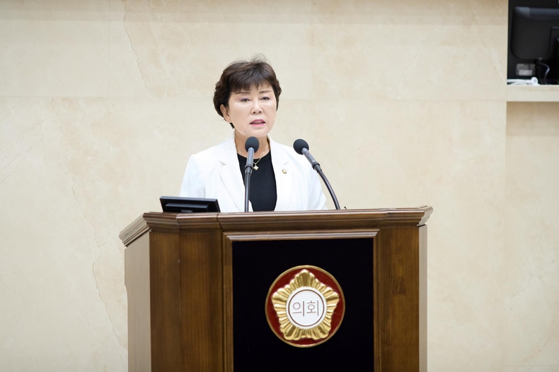 김상수 의원이 27일 열린 제293차 제1회 정례회 제3차 본회의에서 시정질문을 하고 있다. ⓒ타임즈