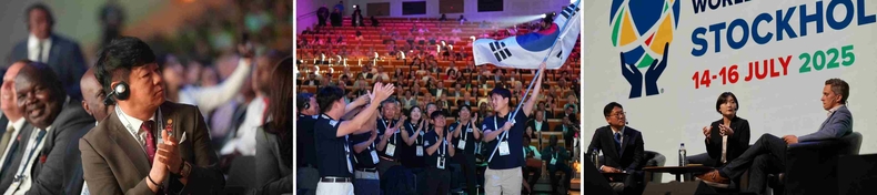 사진2. 김윤식 신협중앙회장 ▲사진3. 한국신협 대표단 ▲사진4. 장종환 팀장과 최서정 주임 ⓒ타임즈
