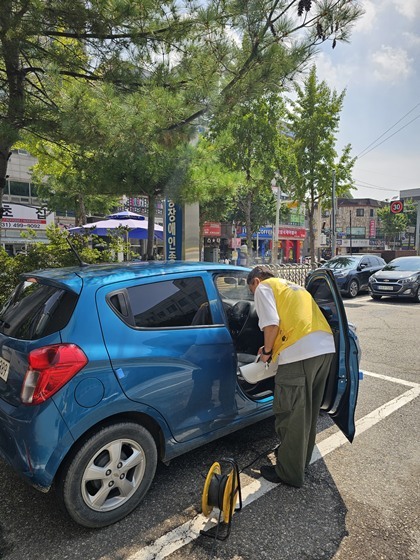 교통약자 차량 무료소독 2 ⓒ타임즈 