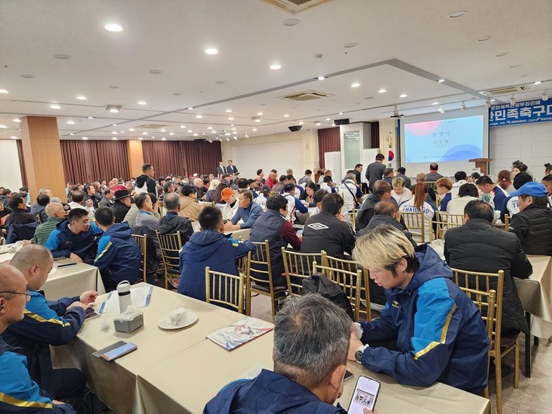 10월 29일 K컨벤션웨딩홀에서 진행된 제18회 문화체육관광부장관배 2025년 전세계한민족 축구대회 환영회에 참석했다. ⓒ타임즈 