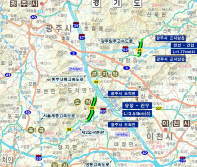 광주시, 국지도 98호선 2개 구간 '제5차 국도˙국지도 5개년 계획 확정'