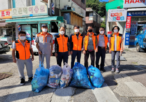 퇴계원읍 의용소방대, 주말 골목길 에코플로깅 실시
