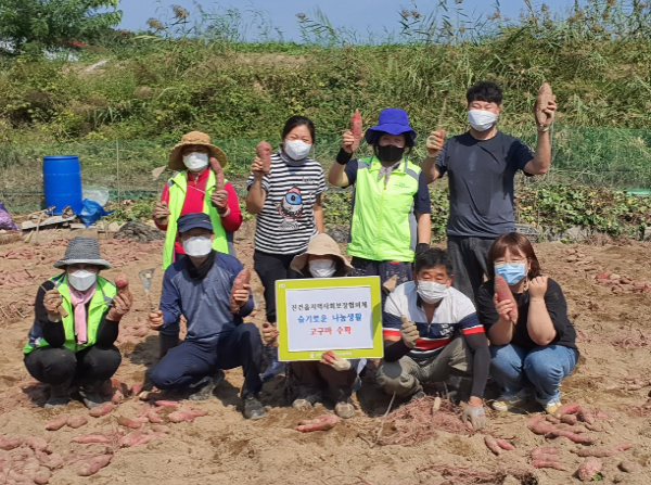 남양주시 진건읍 지역사회보장협의체, '슬기로운 나눔 생활' 사랑의 고구마 수확